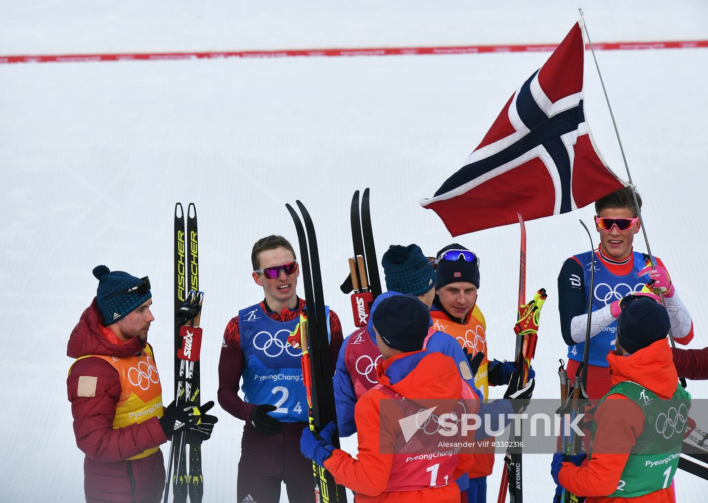 2018 Winter Olympics. Cross-country skiing. Men. Relay