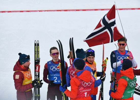 2018 Winter Olympics. Cross-country skiing. Men. Relay