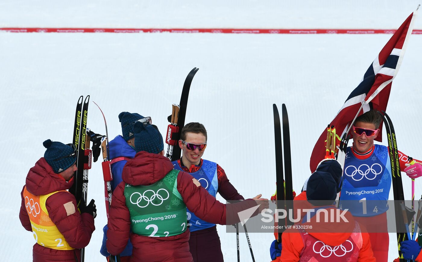 2018 Winter Olympics. Cross-country skiing. Men. Relay