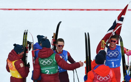 2018 Winter Olympics. Cross-country skiing. Men. Relay