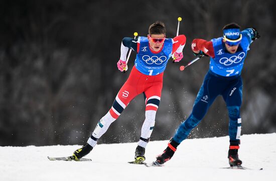 2018 Winter Olympics. Cross-country skiing. Men. Relay