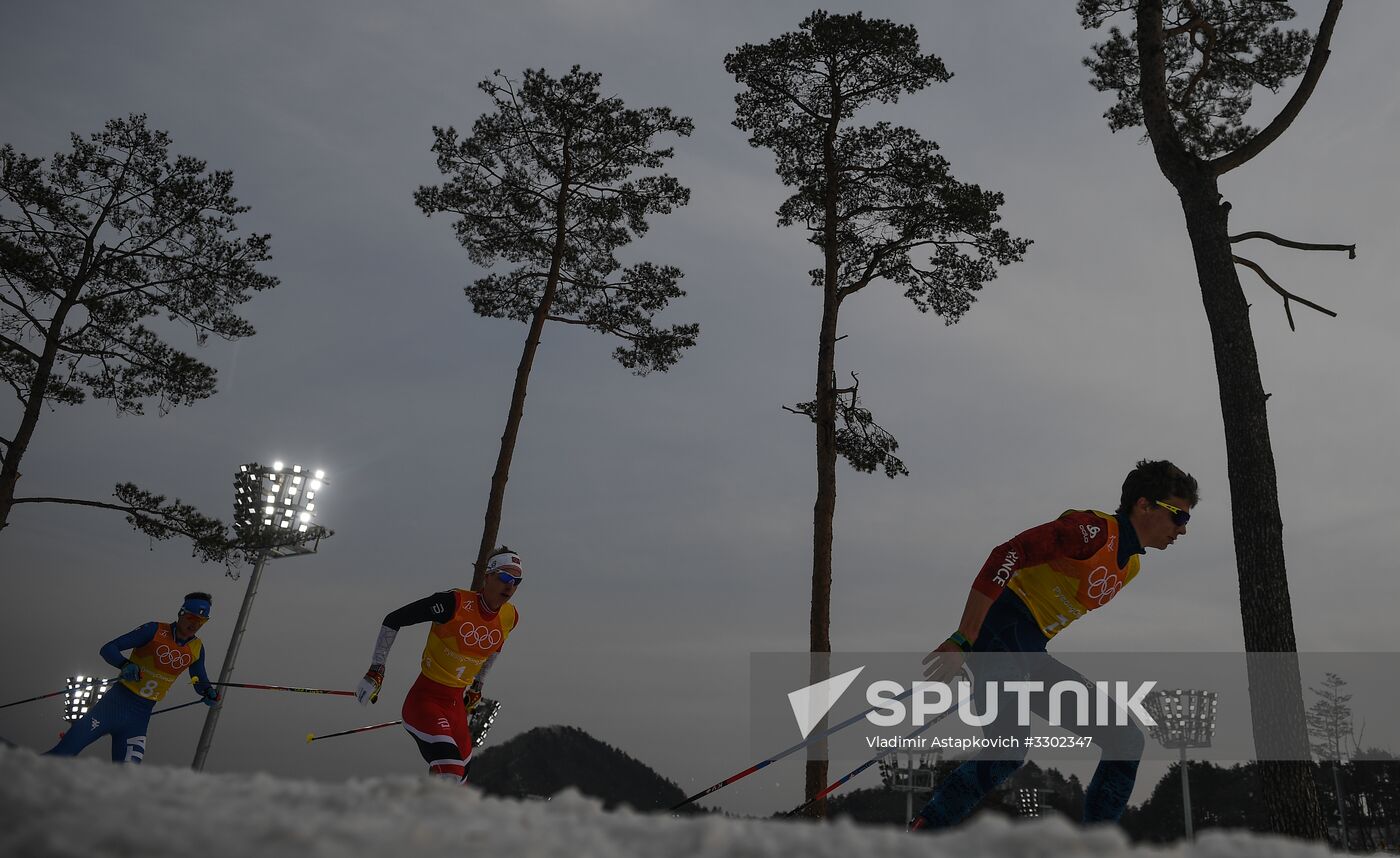 2018 Winter Olympics. Cross-country skiing. Men. Relay