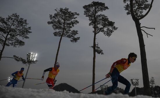 2018 Winter Olympics. Cross-country skiing. Men. Relay