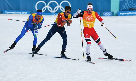 2018 Winter Olympics. Cross-country skiing. Men. Relay