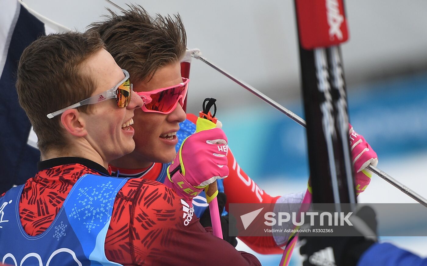 2018 Winter Olympics. Cross-country skiing. Men. Relay