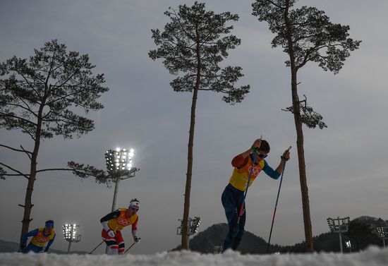2018 Winter Olympics. Cross-country skiing. Men. Relay