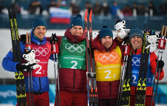 2018 Winter Olympics. Cross-country skiing. Men. Relay