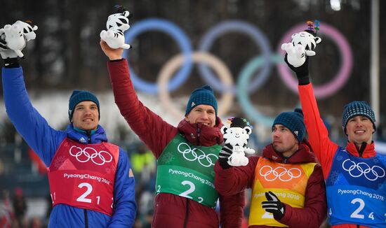 2018 Winter Olympics. Cross-country skiing. Men. Relay