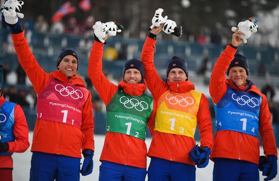 2018 Winter Olympics. Cross-country skiing. Men. Relay
