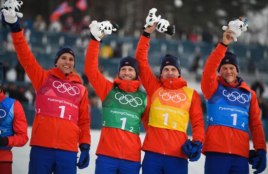 2018 Winter Olympics. Cross-country skiing. Men. Relay