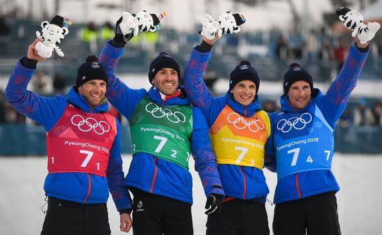 2018 Winter Olympics. Cross-country skiing. Men. Relay