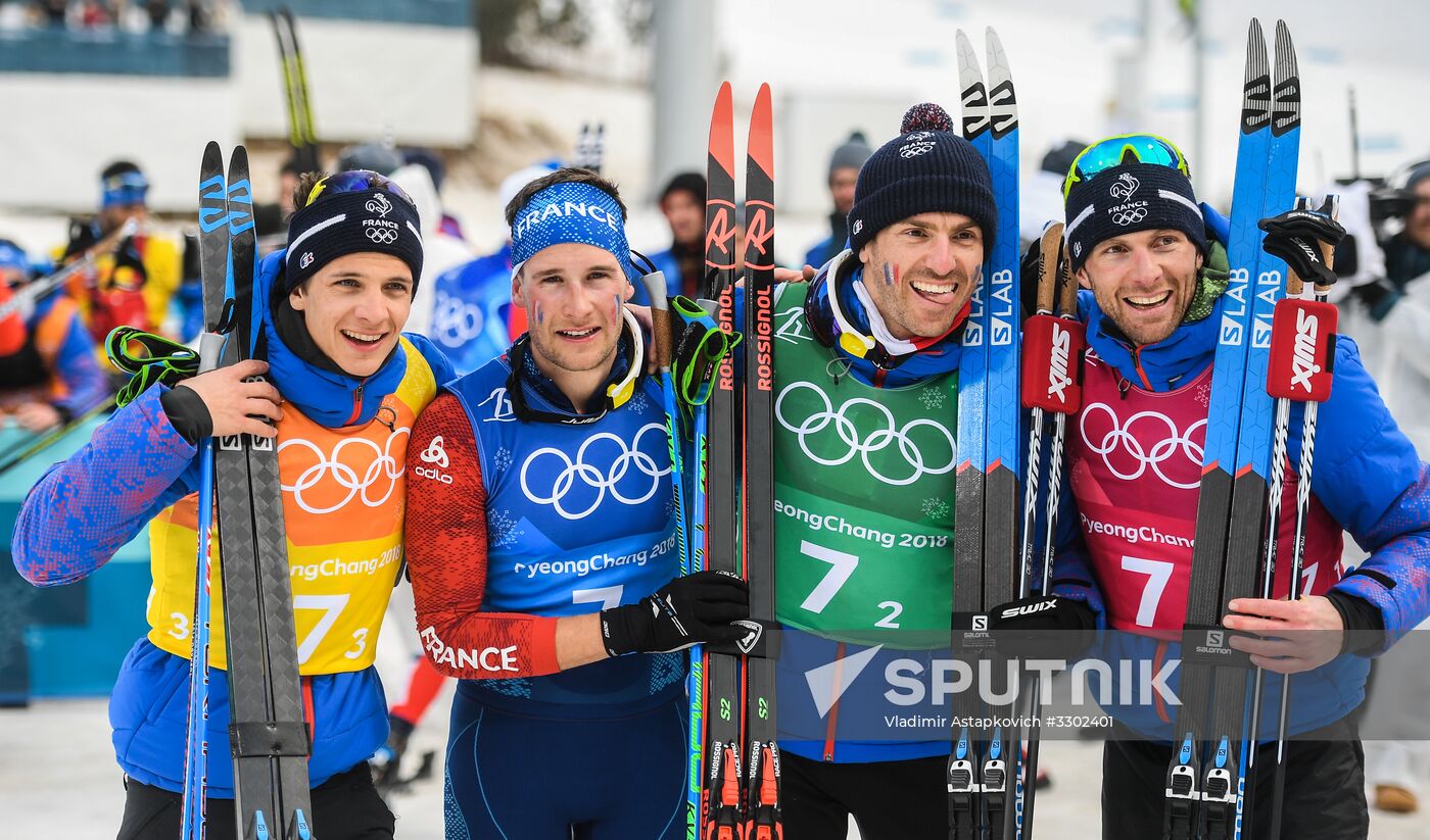 2018 Winter Olympics. Cross-country skiing. Men. Relay