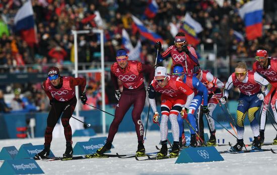 2018 Winter Olympics. Cross-country skiing. Men. Relay