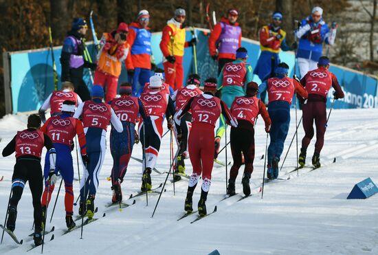 2018 Winter Olympics. Cross-country skiing. Men. Relay