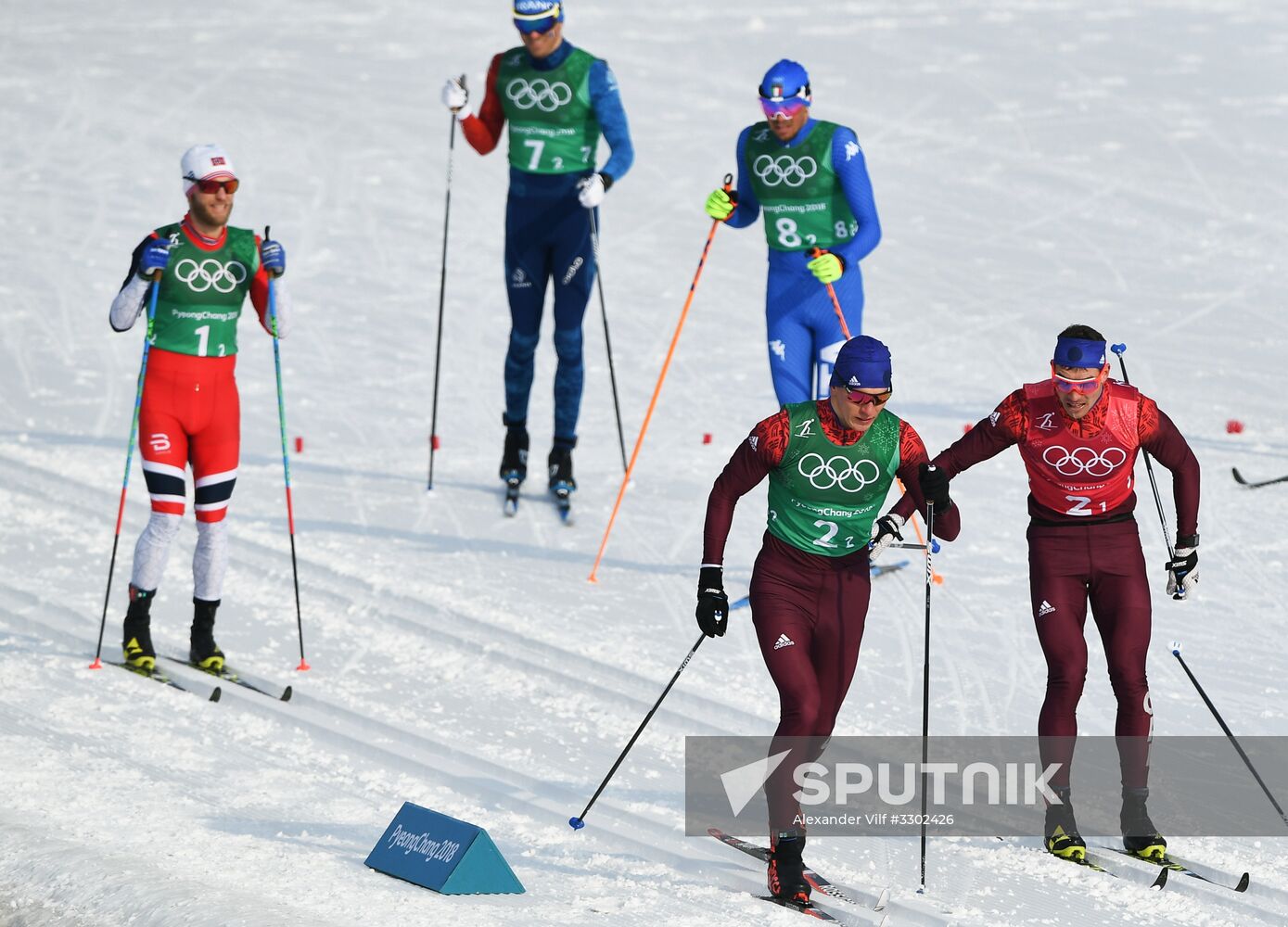 2018 Winter Olympics. Cross-country skiing. Men. Relay