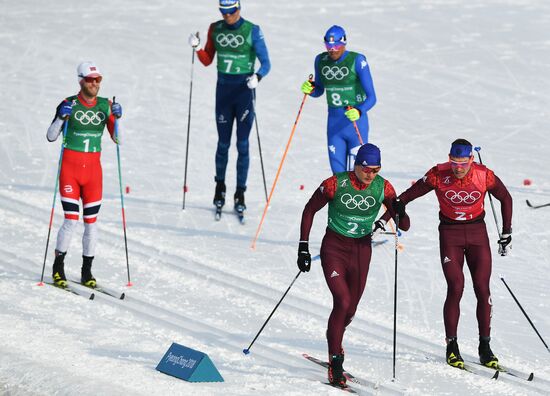 2018 Winter Olympics. Cross-country skiing. Men. Relay