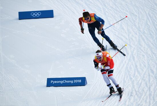 2018 Winter Olympics. Cross-country skiing. Men. Relay