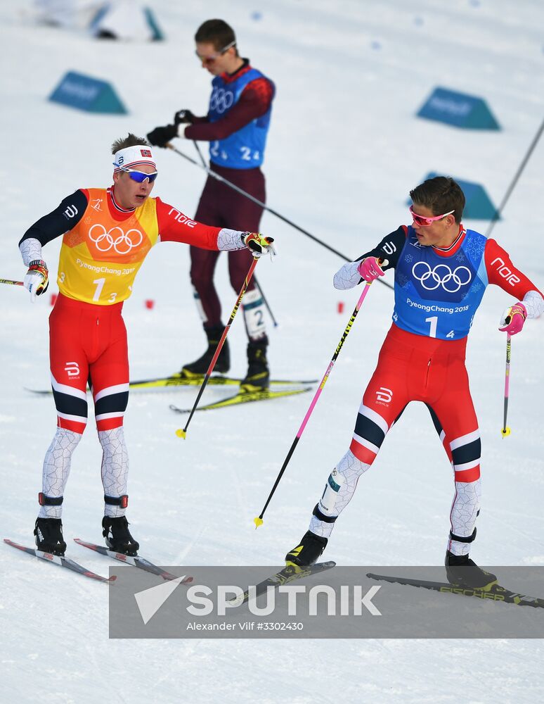 2018 Winter Olympics. Cross-country skiing. Men. Relay