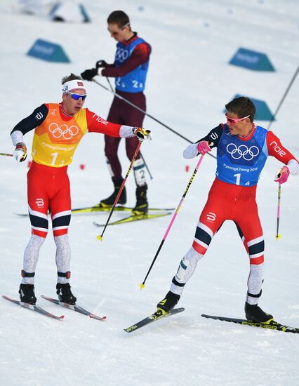 2018 Winter Olympics. Cross-country skiing. Men. Relay