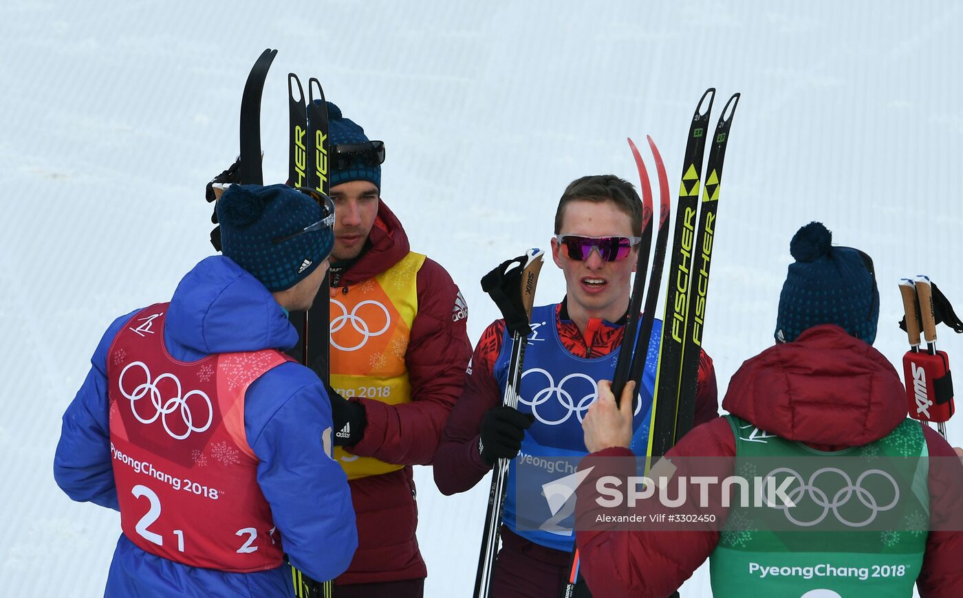 2018 Winter Olympics. Cross-country skiing. Men. Relay