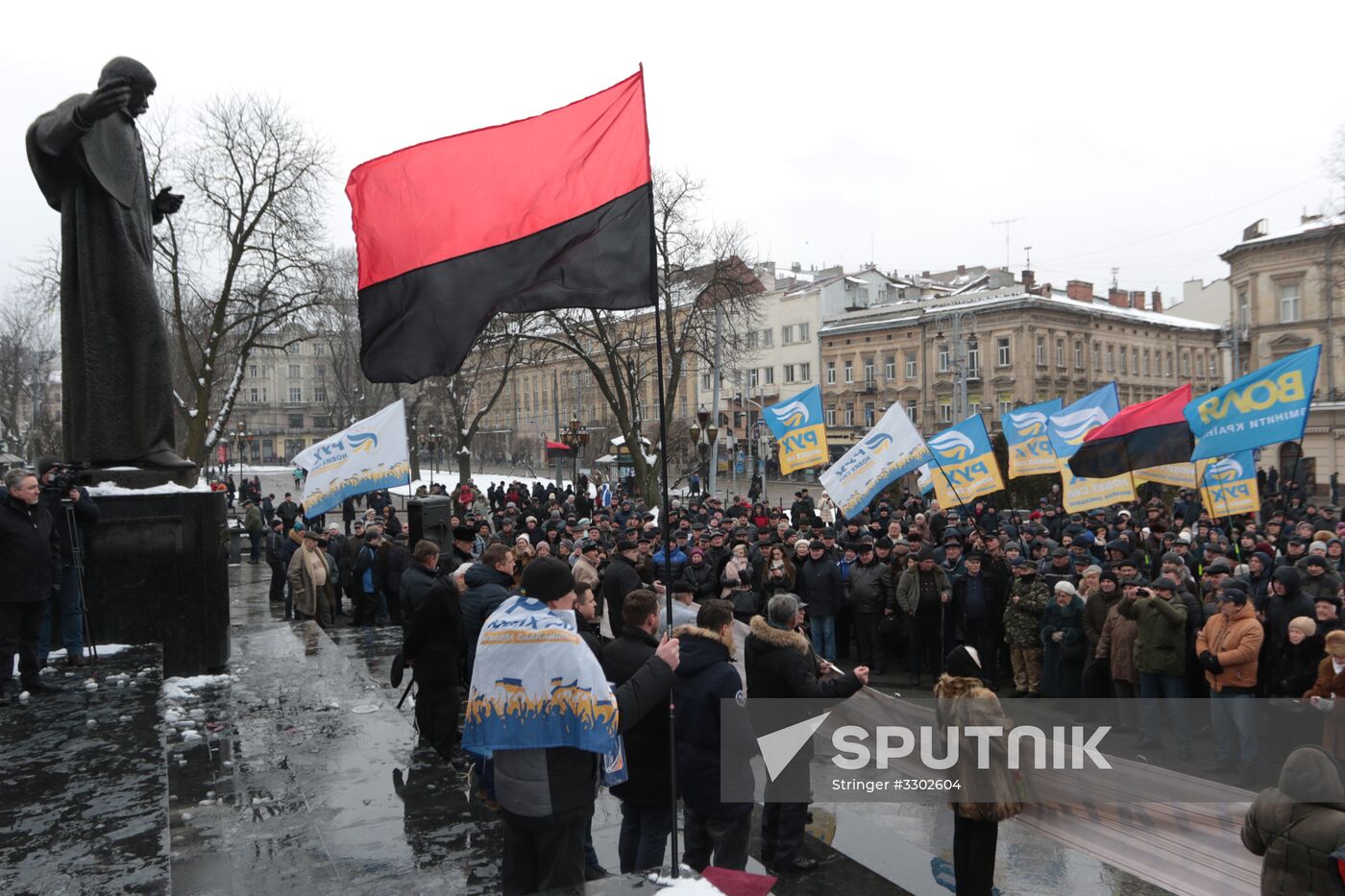 Rally in Lviv for Ukraine's president Poroshenko's impeachment