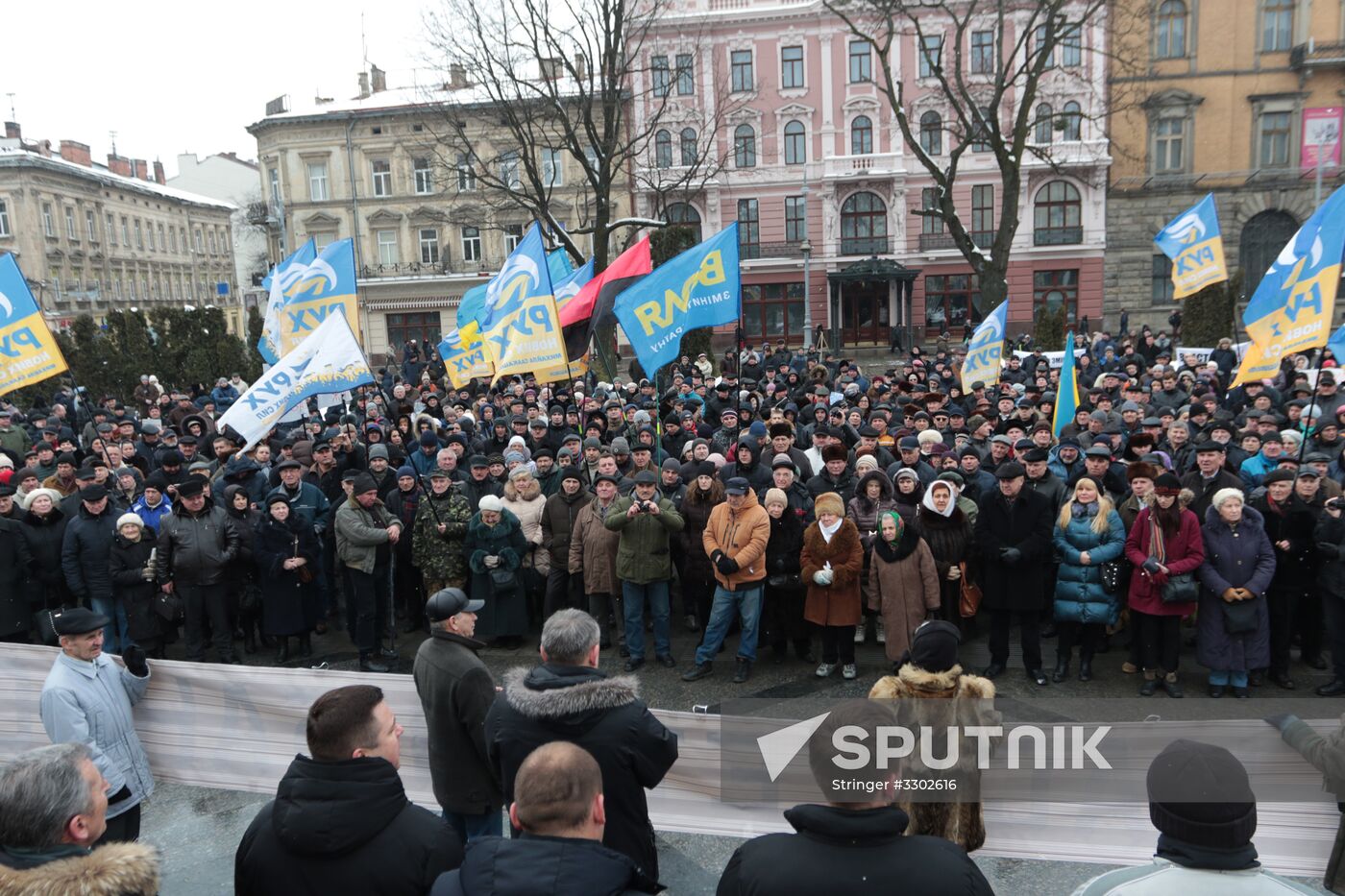 Rally in Lviv for Ukraine's president Poroshenko's impeachment