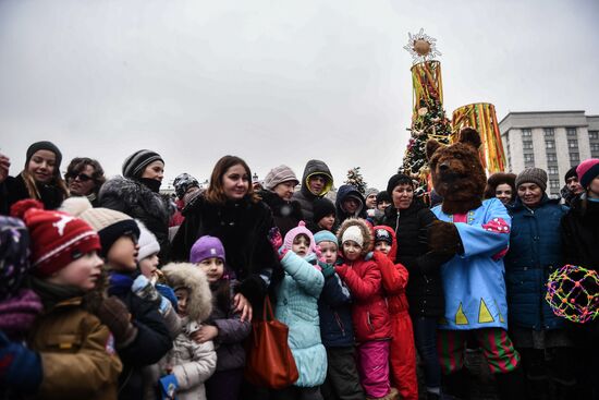 Celebration of Maslenitsa in Moscow