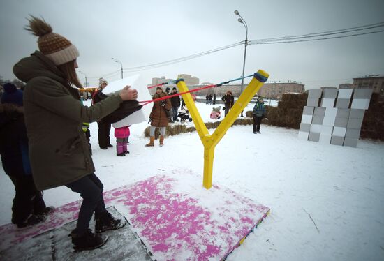 Celebration of Maslenitsa in Moscow