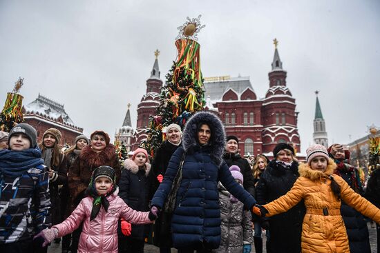 Celebration of Maslenitsa in Moscow