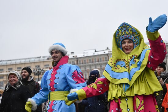 Celebration of Maslenitsa in Moscow