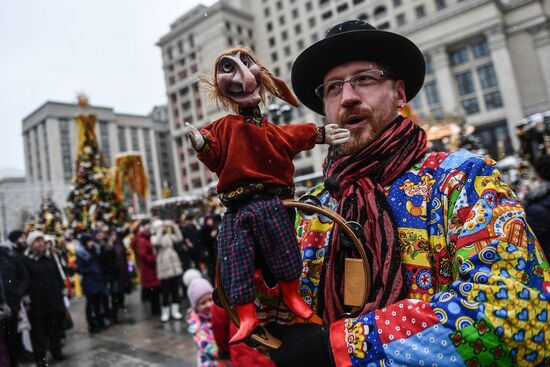 Celebration of Maslenitsa in Moscow