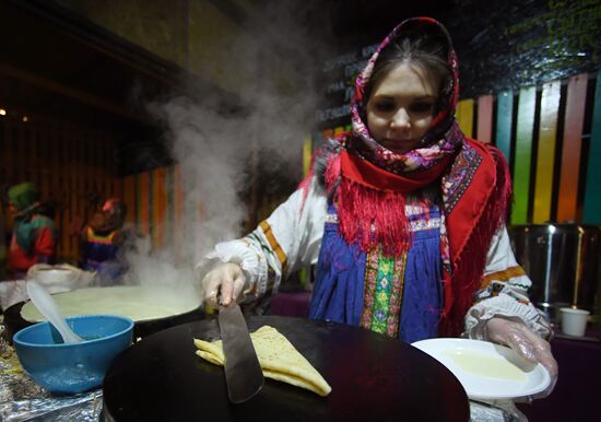 Celebration of Maslenitsa in Moscow