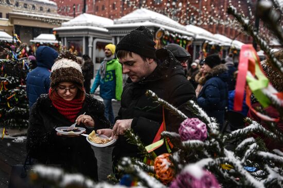 Celebration of Maslenitsa in Moscow