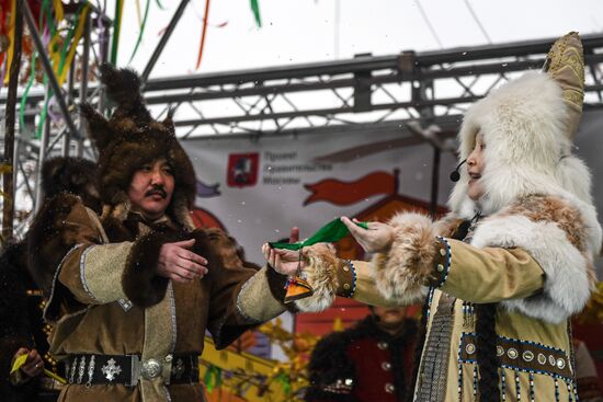 Celebration of Maslenitsa in Moscow