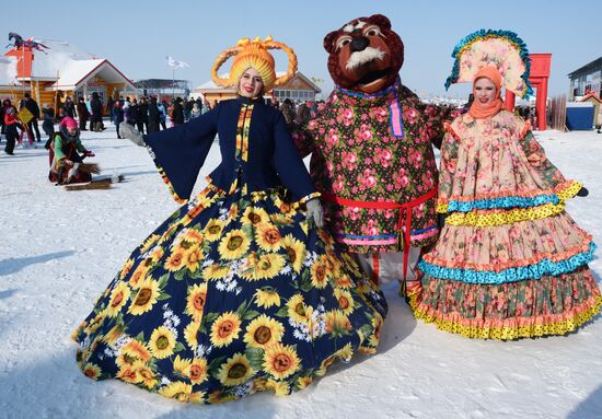 Celebration of Maslenitsa in Russian regions