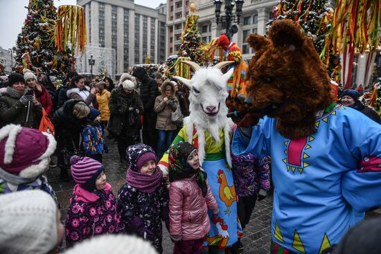Celebration of Maslenitsa in Moscow