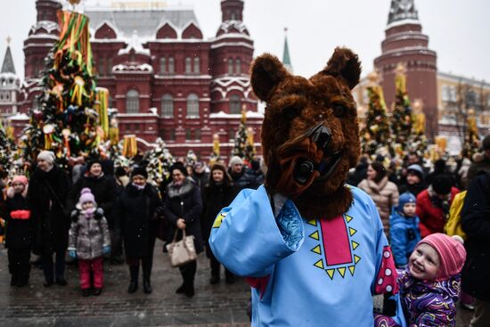 Celebration of Maslenitsa in Moscow