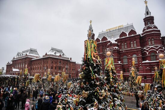 Celebration of Maslenitsa in Moscow