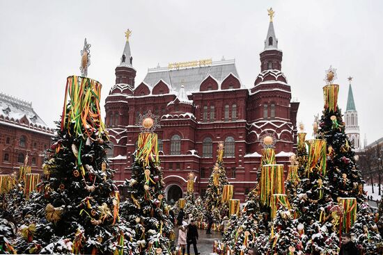 Celebration of Maslenitsa in Moscow