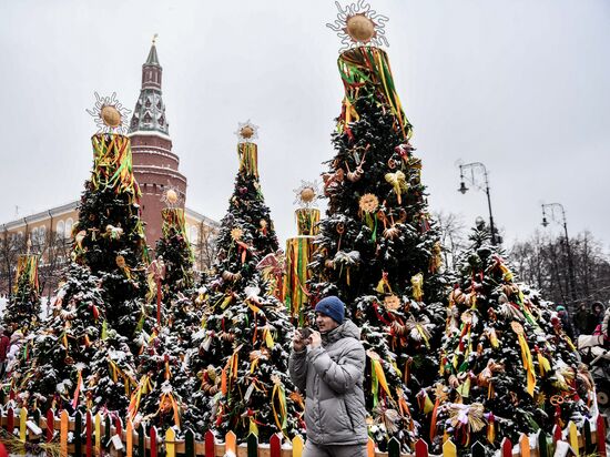 Celebration of Maslenitsa in Moscow