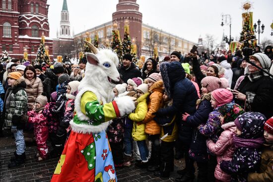 Celebration of Maslenitsa in Moscow