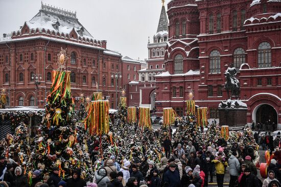 Celebration of Maslenitsa in Moscow