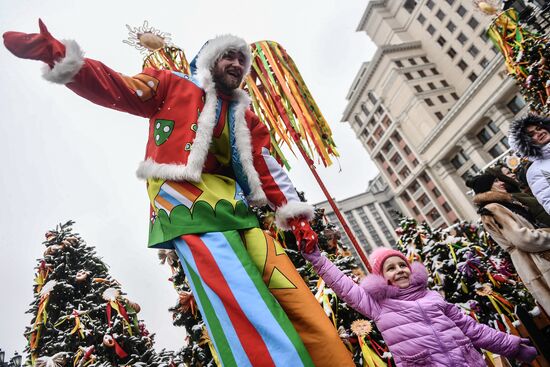 Celebration of Maslenitsa in Moscow