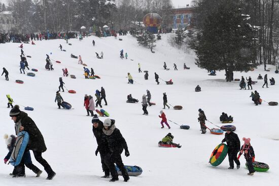 Celebration of Maslenitsa in Russian regions