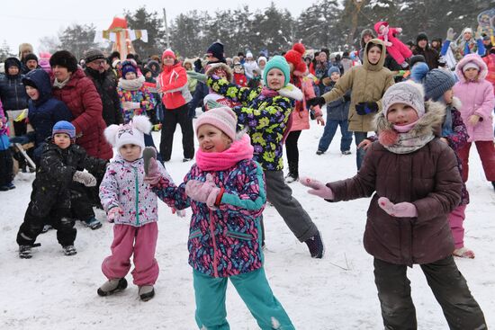 Celebration of Maslenitsa in Russian regions