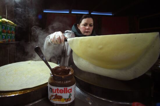 Celebration of Maslenitsa in Moscow