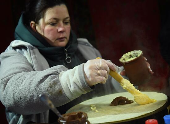 Celebration of Maslenitsa in Moscow