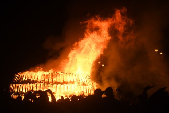 Celebration of Maslenitsa in Moscow