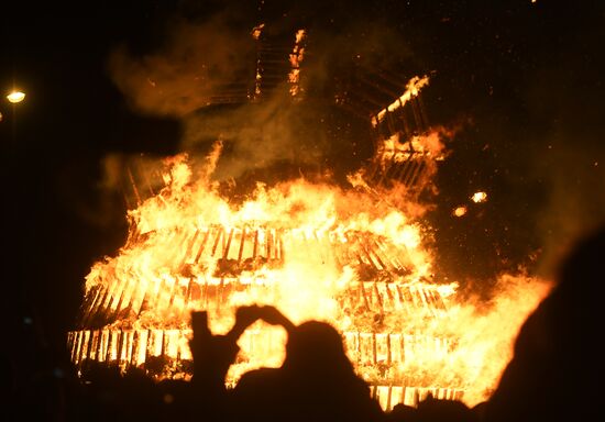 Celebration of Maslenitsa in Moscow