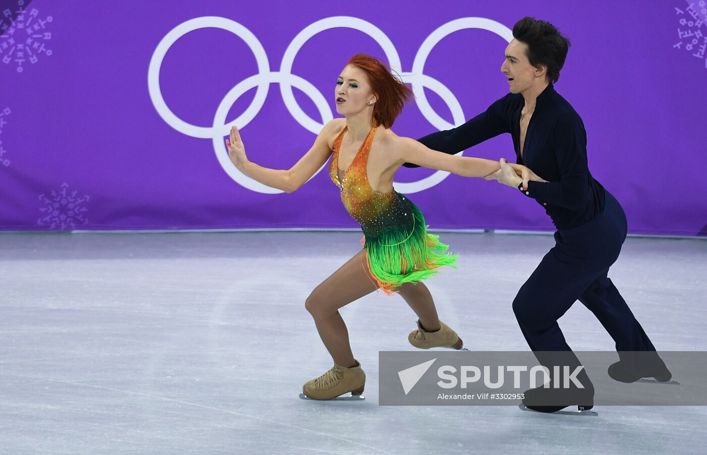 2018 Winter Olympics. Figure skating. Ice dance. Short program